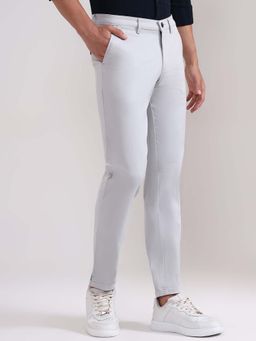 Greenfibre - Steel Grey Cotton Stretch Casual Trouser