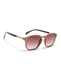 Eyejack - Unisex UV Protected Square Brown Lens Sunglasses - 1115CL1087 (53)