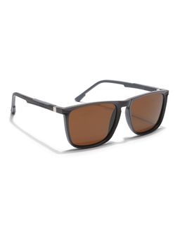 Eyejack - Unisex Polarized UV Protected Square Brown Lens Sunglasses - 17001PCL747 (55)