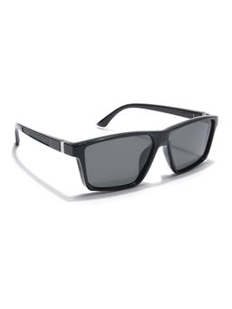 Eyejack - Unisex Polarized UV Protected Rectangle Grey Lens Sunglasses - 17003PCL748 (56)