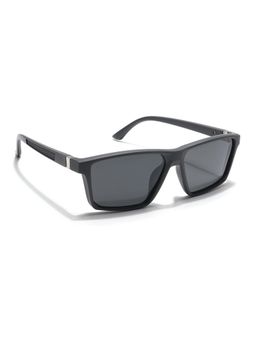 Eyejack - Unisex Polarized UV Protected Rectangle Grey Lens Sunglasses - 17003PCL749 (56)
