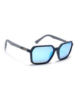 Eyejack - Unisex Polarized UV Protected Square Blue Lens Sunglasses - 6231PCL1130 (58)