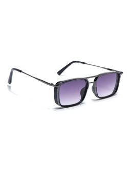 Eyejack - Unisex UV Protected Rectangle Purple Lens Sunglasses - 80768CL2132 (57)