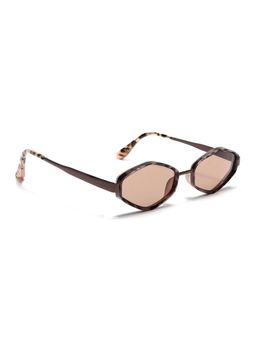 Eyejack - Unisex UV Protected Hexagonal Brown Lens Sunglasses - C554CL2230 (56)
