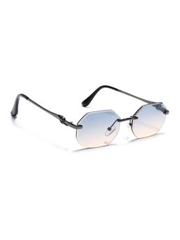 Eyejack - Unisex UV Protected Rectangle Blue Lens Sunglasses - C565CL2224 (56)