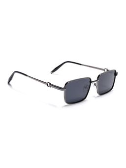 Eyejack - Unisex Polarized UV Protected Rectangle Black Lens Sunglasses - WS1411PCL2193 (52)