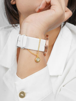 Joker and Witch - Joker & Witch Dainty Heart Rhinestone Gold Watch Charm