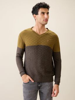 Raymond - Men Multi-Color Acrylic Regular Fit Sweater