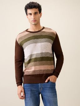 Raymond - Men Multi-Color Acrylic Regular Fit Sweater