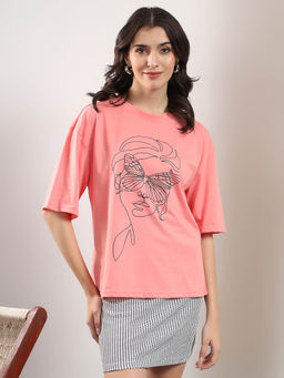 KOTTY - Women's Young Salmon Printed T-shirt