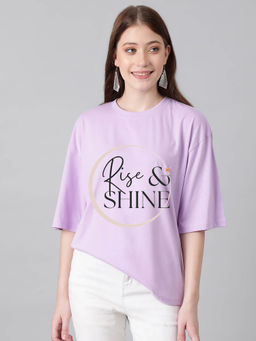 KOTTY - Women's Sunset Lavender Printed T-shirt