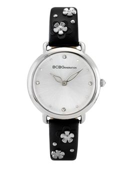 BCBGMAXAZRIA - GENERATION Quartz Cubic Zircona Silver Round Dial Women's Watch - GN50897001