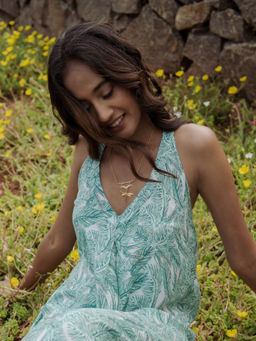 ALOKKI - Sterling Silver with Gold Plated Boho Dream Perch Dragon Fly Necklace