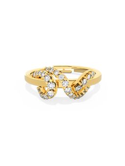 ALOKKI - Sterling Silver with Gold Plated Romantic Floral Twist Ring