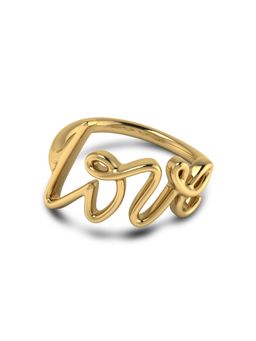 ALOKKI - Sterling Silver with Gold Plated Graffiti Love Ring