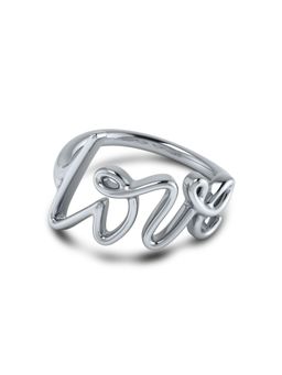 ALOKKI - Sterling Silver Plated Graffiti Love Ring