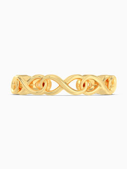 ALOKKI - Sterling Silver with Gold Plated Infinity Narrow Band Ring