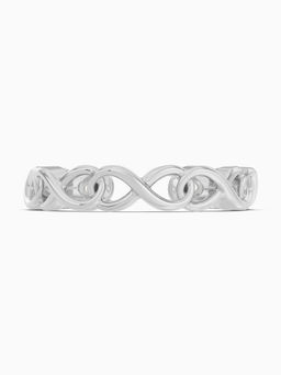 ALOKKI - Sterling Silver Plated Infinity Narrow Band Ring