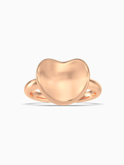 ALOKKI - Sterling Silver with Rose Gold Plated Beans Design Wire Ring