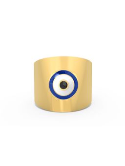 ALOKKI - Boho Dream Evil Eye Sterling Silver with Gold Plated Ring