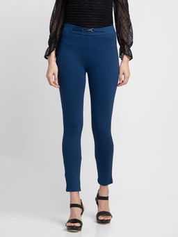 Globus - Blue Solid Treggings