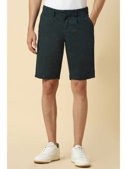 Allen Solly - Men Green Print Slim Fit Shorts