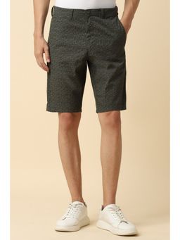 Allen Solly - Men Olive Print Slim Fit Shorts