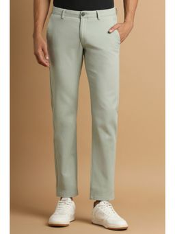 Allen Solly - Men Green Slim Fit Solid Casual Trousers