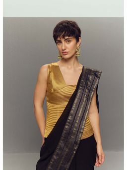 Zaitra - Ripple Gold Quilted Corset Top