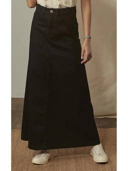 Tripursundari Fashion - Women Z Black A-Line Denim Skirt