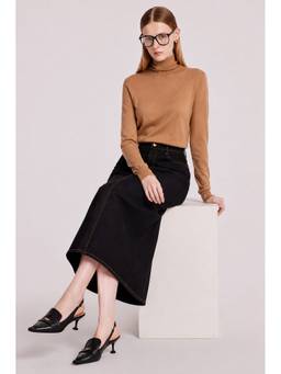 Tripursundari Fashion - Women Z Black A-Line Denim Skirt