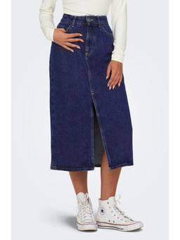 Tripursundari Fashion - Women Navy Blue Straight Maxi Denim Skirt