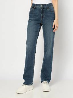 GAP - Women's Straight Fit Heavy Wash Jeans