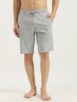 United Colors of Benetton - Grey Solid Regular Fit Knit Shorts