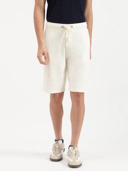 United Colors of Benetton - Off White Solid Regular Fit Towel Shorts