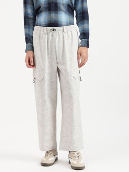 United Colors of Benetton - Light Grey Solid Anti Fit Rib Stop Parachute Cargo Pant