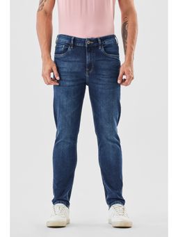 Snitch - Dark Blue Denim Slim Fit Casual Jeans for Men