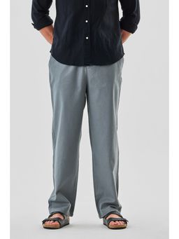 Snitch - Grey Self-Design Relaxed Casual Trouser for Men