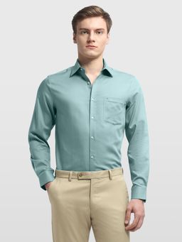 Arrow - Men Green Cotton Collar Neck Full Sleeves Shirt