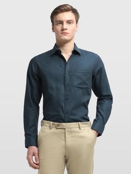 Arrow - Men Green Cotton Collar Neck Full Sleeves Shirt