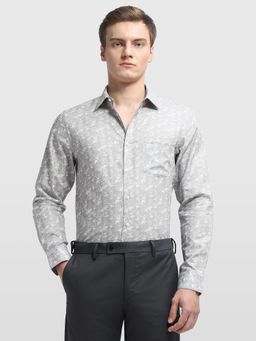 Arrow - Men Grey Cotton Collar Neck Full Sleeves Shirt