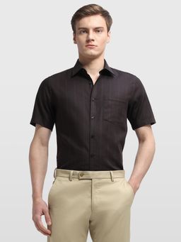 Arrow - Men Brown Cotton Collar Neck Half Sleeves Shirt