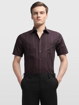 Arrow - Men Brown Cotton Collar Neck Half Sleeves Shirt