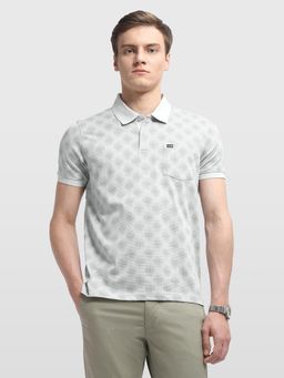 Arrow Sports - Men Grey Cotton Collar Neck Half Sleeves Polo T-Shirt