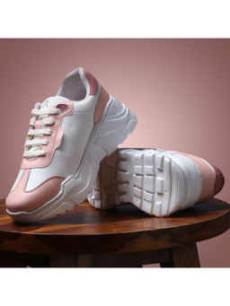 SOLETHREADS - Femme Pink Printed Women Sneakers