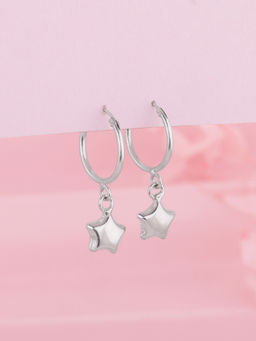 GIVA - Sterling Silver Mini Star Hoop Earrings