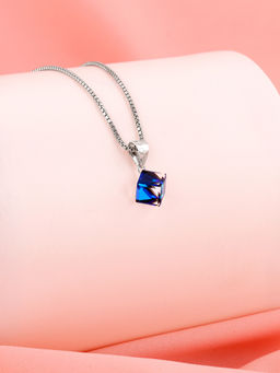 GIVA - Sterling Silver Mystic Prism Pendant With Chain