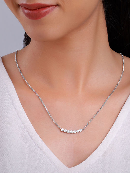 GIVA 925 Sterling Silver Blooming Flower Necklace for Women