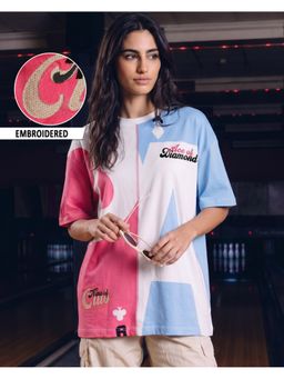Bewakoof - Multicolor Embroidered Oversized T-shirt
