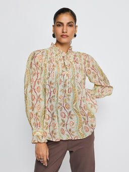 Label Ritu Kumar - Ecru Betsey Short Top